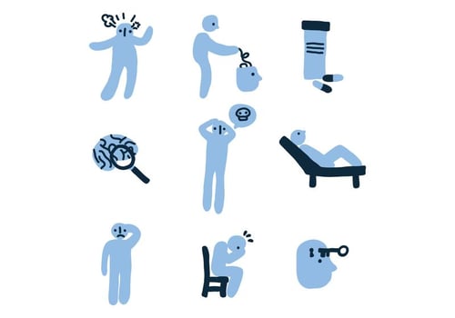 People Who Need a Psychologist Vector Pack 