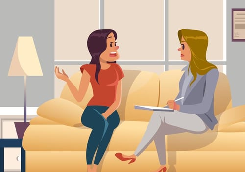Psychologist With Patient Vector 