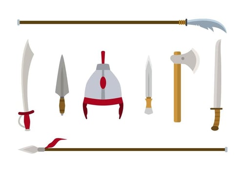 Flat Mongolian Armour Vectors