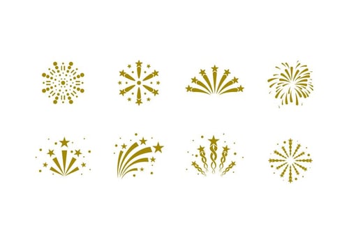 Solid Icon Fireworks Free Vector