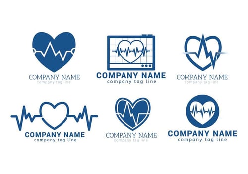 Heart rhythm vector set