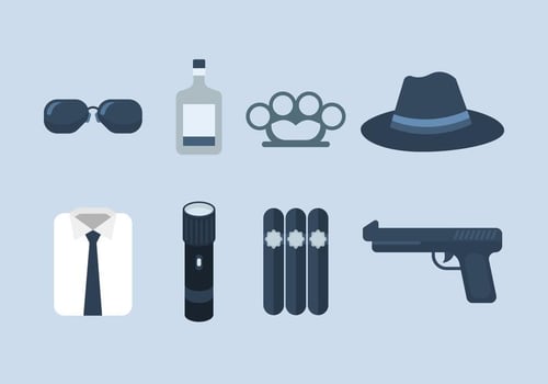 Mafia Secret Agents Vector Icon