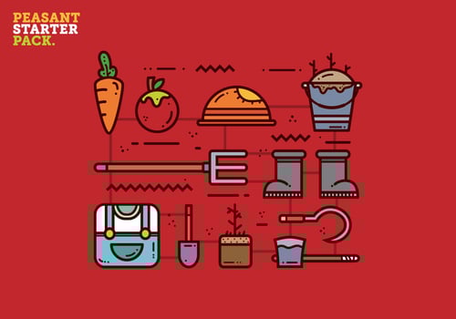Free Peasant Vector Elements 