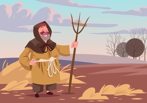 Medieval Peasant Vector 
