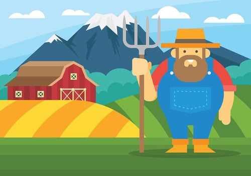 Peasant Vector Illustration