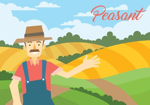 Peasant Vector Illustration