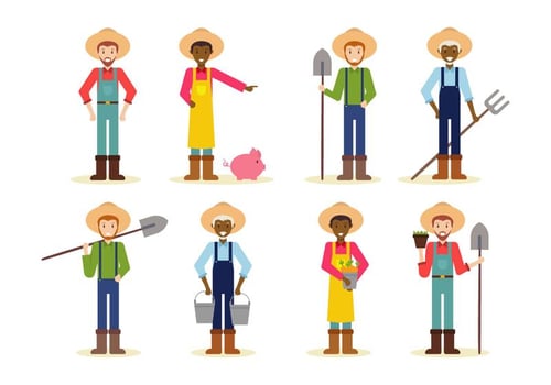 Cartoon Peasant Vector