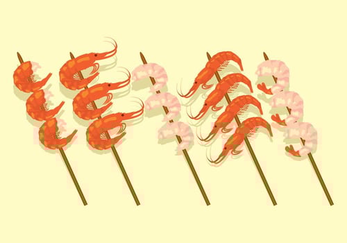 Prawns Vector Set