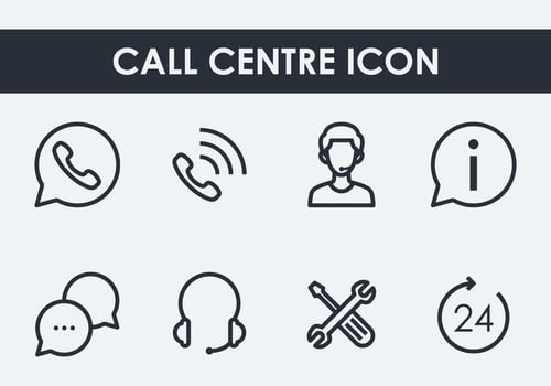 Call Centre Icon vector
