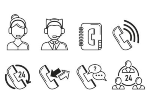 Set Of Call Centre Icons vector