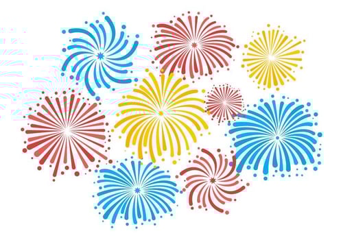 Free Colorful Fireworks Vector