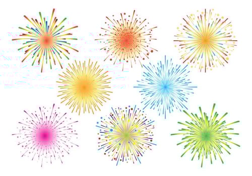 Fireworks White Background vector