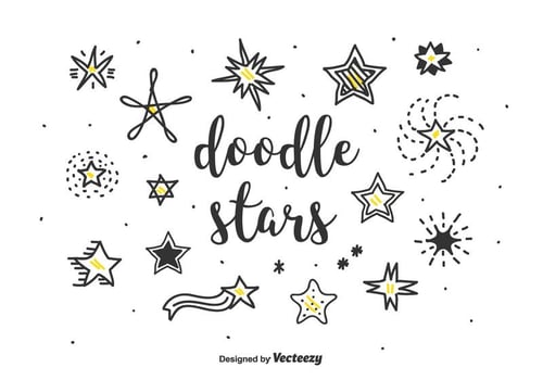 Doodle Stars Vector Set