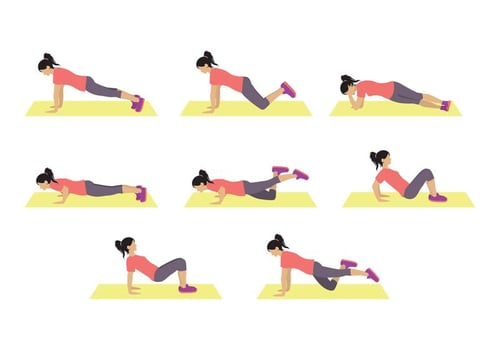 Girl Push Up Vector