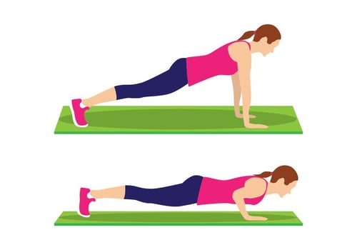 Push Up Pose vector