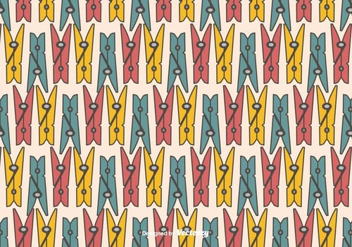 Clothes Pins Vector Pattern