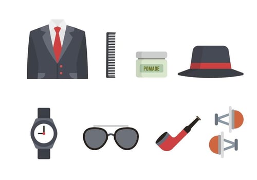 Flat Gentleman Essential Vectors