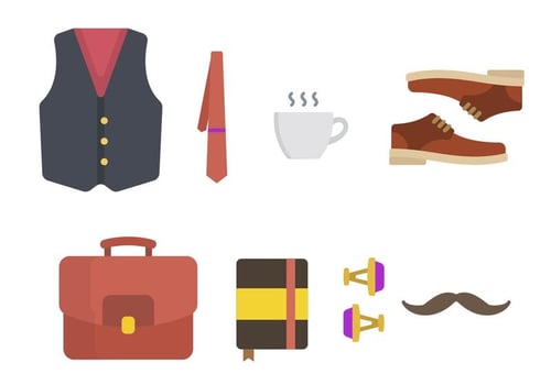 Flat Gentleman Essential Vectors