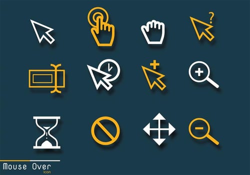 Mouse Over Icon Pack vector