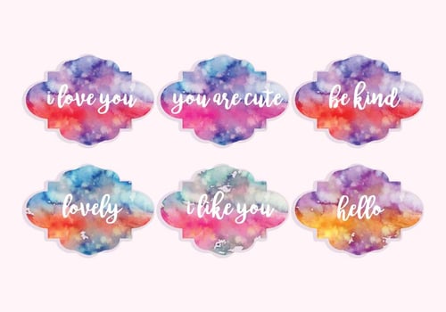 Vector Watercolor Messages