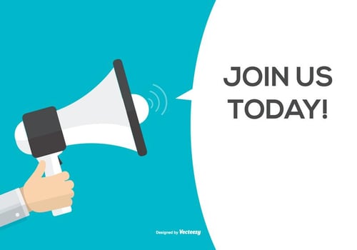 Flat Style Join Us Illustration vector