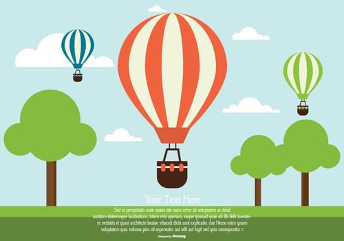 Cute Flat Landscape Illustration vector