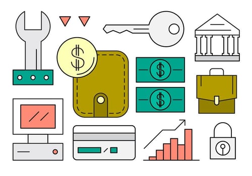Linear Finance and Banking Vector Elements