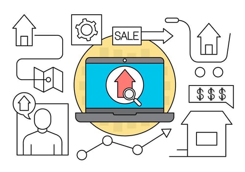 Real Estate Deal Icons vector