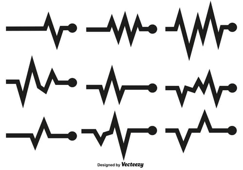 Heart Rhythm Vector Graphs