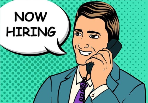 Now Hiring Pop Art Illustration Background vector