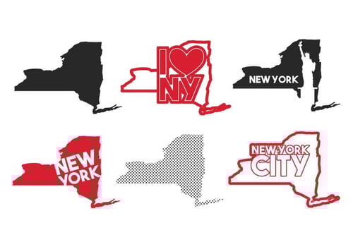 New york map vector