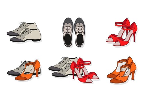 Flat Tap Shoes vector