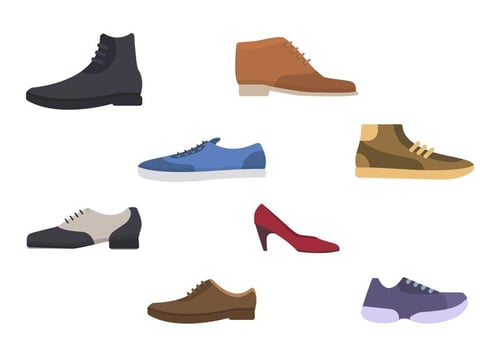 Flat Shoes Vectors