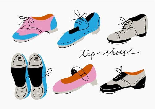 Tap Shoes Collection Vector Illustration