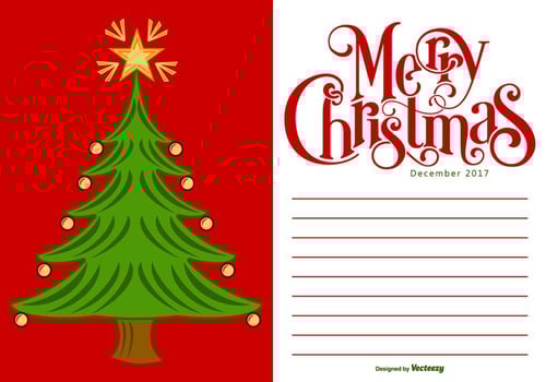 2017 Merry Christmas Card Illustration vector
