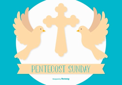 Pentecost Sunday Flat Style Illustration vector