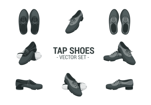 Tap Shoes Icons Vector
