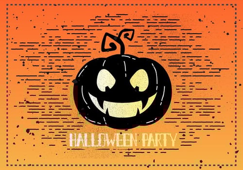 Free Vintage Halloween Pumpkin Vector Illustration