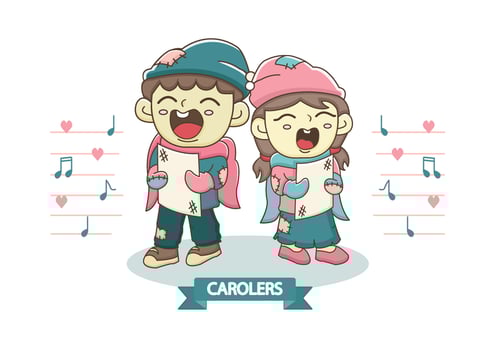 Free Carolers Vector