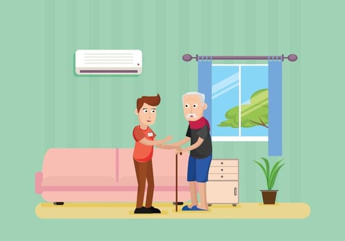 Free Young Caretaker Illustration vector