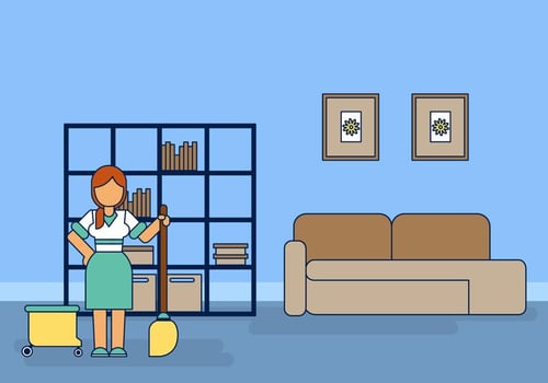Housemaid Caretaker Vector 