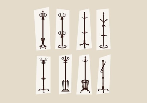 Coat Stand Vector Set