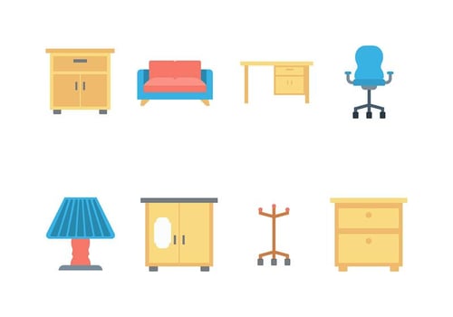 Flat Furniture Icon vector