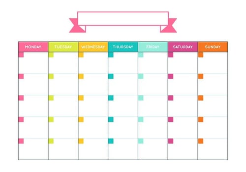 Free Unique Monthly Calendar Vectors
