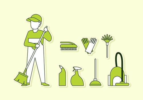 Flat Caretaker Icon vector
