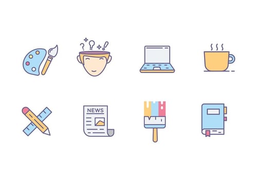 Creative Mind Icons vector
