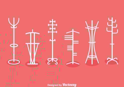 Coat Stand Collection Vector