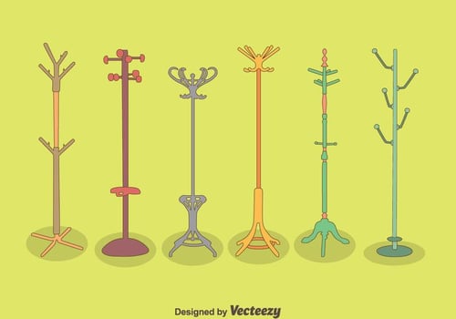 Hand Drawn Coat Stand Vector