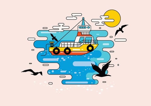 Winch on the Boat Vector