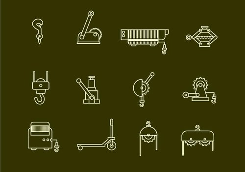 Winch Vector Icons